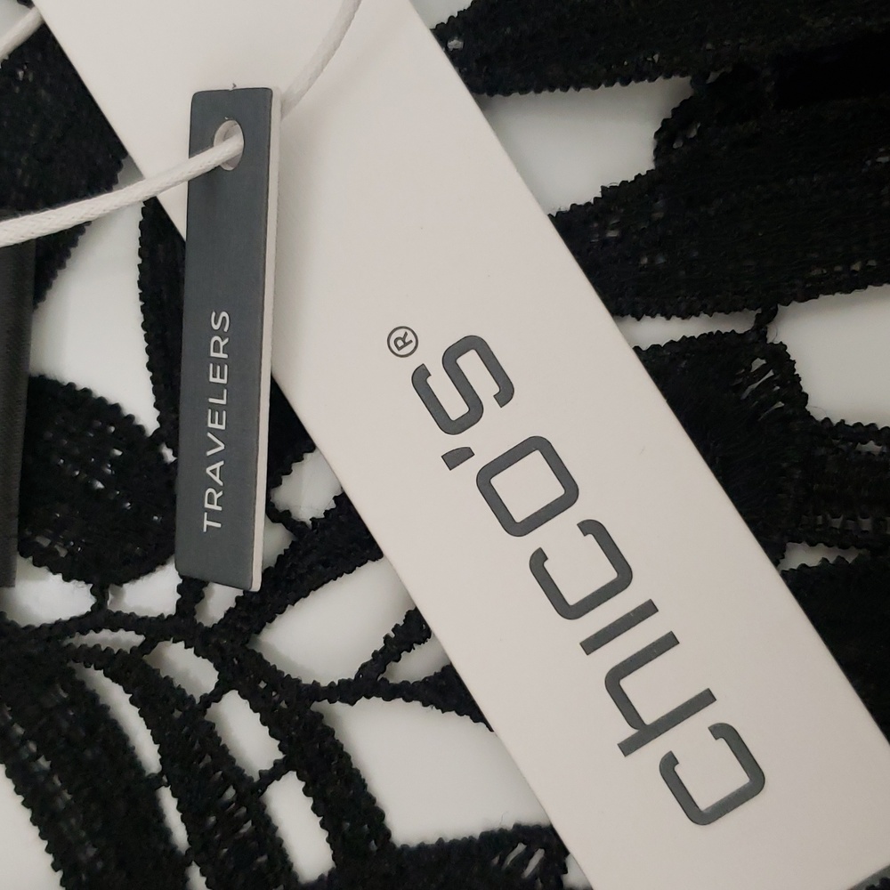 NWT Chico's Black Lace Travelers Overlay - Picture 7 of 9